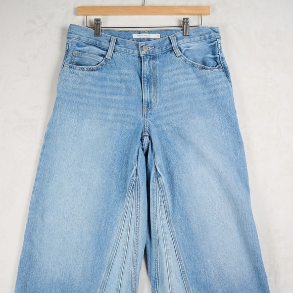 Levis 94 Baggy Wide Leg Jeans Light Wash Blue Paneled Denim A7462-0001 W29 L31 - Picture 8 of 13